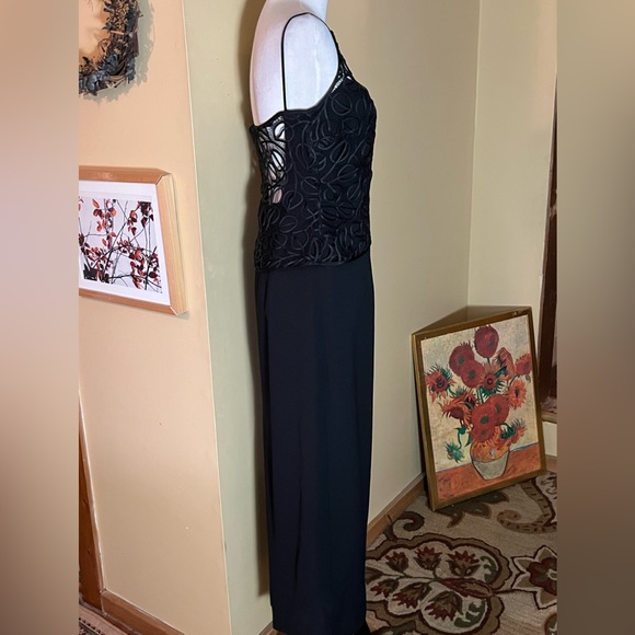 Vintage ANDREA POLIZZI Size 12 Blacktie Elegant Maxi Column TankDress HongKong - Picture 4 of 16